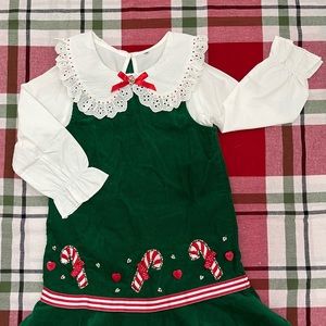 Upcycled Christmas pageant sign in or appearance outfit size 5-6